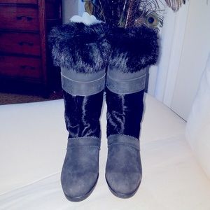 RARE PRISTINE SORELS MADE IN CANADA🇨🇦🇨🇦🇨🇦- Vintage Fur Wedge Boots Size 7